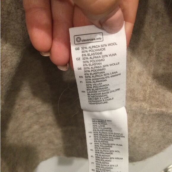 & other stories alpaca wool sweater womens S camel beige minimalist preppy boho - Picture 9 of 13